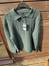 Image of Men’s crew clothing green Knitted Jumper. Size XL