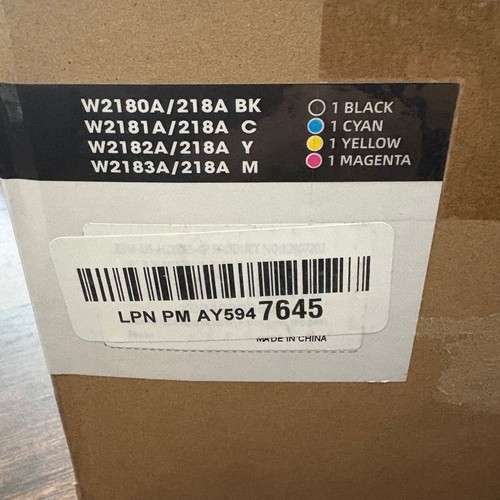 218X 218A HP LaserJet Pro MFP 3301fdw 3301sdw 3201dw NO CHIP SEALED 4 PK W2180A - Afbeelding 2 van 10