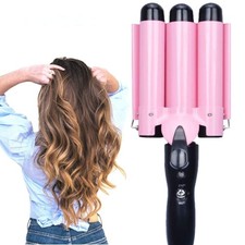 MODVICA 3 Jumbo Barrel Curling Iron Wand 32mm Hair Waver Temp Adjustable