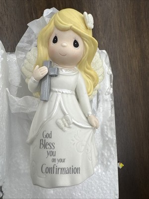 Precious Moments  God Bless You On Your Confirmation Angel Cross 163052 Open Box