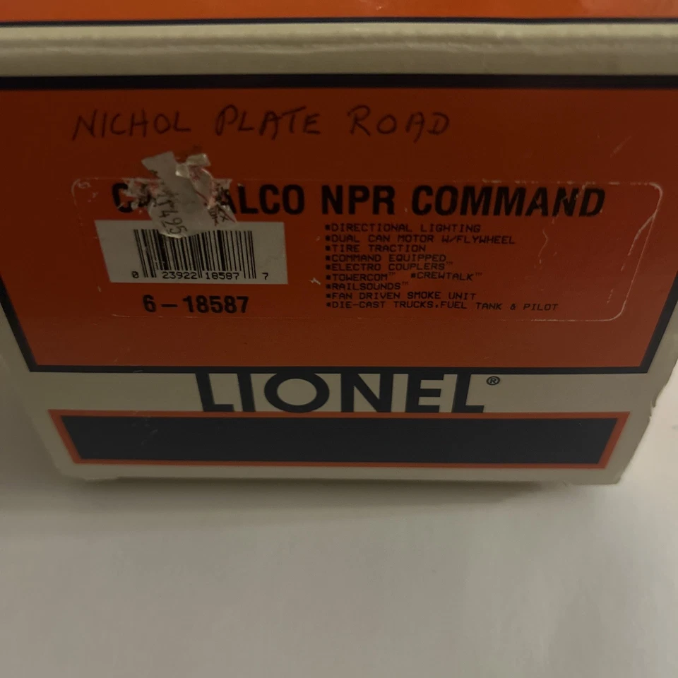 LIONEL 6-18587 NICKEL PLATE RD C420 ALCO NPR COMMAND DIESEL LOCOMOTIVE TRAIN - Image 3 of 4