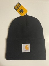 Carhartt Knit Cuffed Beanie OFM Black Winter Spring Fall Hat New With Tag