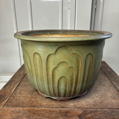 Vintage Japanese Bonsai Pot Rectangle Oval 12 Inch Size Clay Planter 3.9kg Used