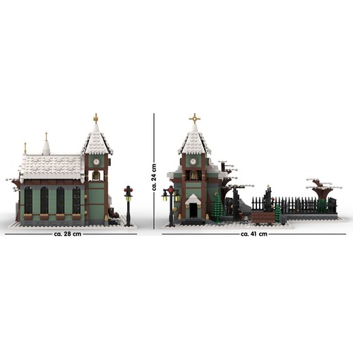 Church Model with Details Architecture Modular MOC Building Block Toy Collection - Picture 19 of 22