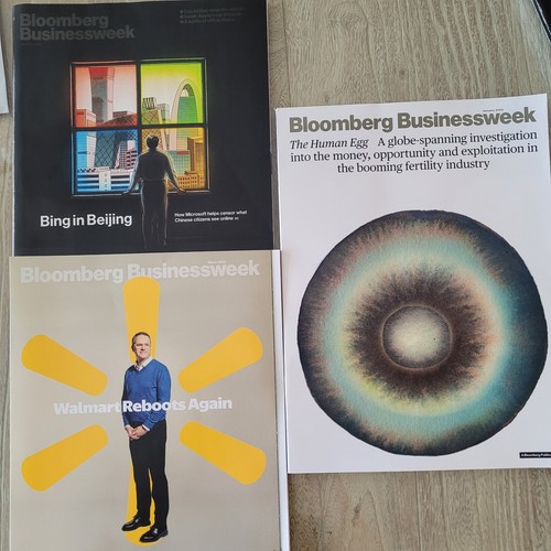 Lot 3 (THREE) Bloomberg Businessweek Magazines 2024/25. Walmart, Fertility Biz.