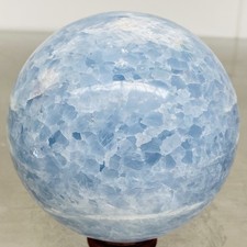 1540G Natural Blue Celestite Crystal Sphere Ball Healing Madagascar