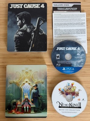 Just Cause 4 ''STEELBOOK'' Sony Playstation 4 PS4 Game *TESTED* + Ni No Kuni BONUS