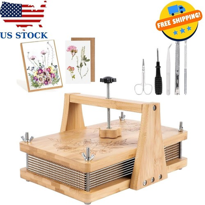 #ad 1Set Large Wooden Flower Press Kit Even Pressure Flowers Pressed $55.99