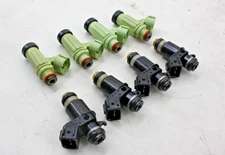 05 06 KAWASAKI NINJA ZX6R FUEL INJECTORS SET OF 8 UPPER LOWER OEM TESTED CLEANED