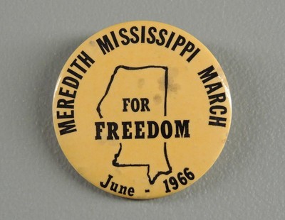 James Meredith Mississippi March for Freedom Civil Rights Cause Pinback Button