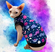 Sphynx Cat Shirt Music Notes - Clothes Clothing Coat Jumper Sweater Devon Rex
