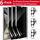 Privacy Hydrogel Screen Protector Camera Protector for Samsung S25 Ultra Plus 24