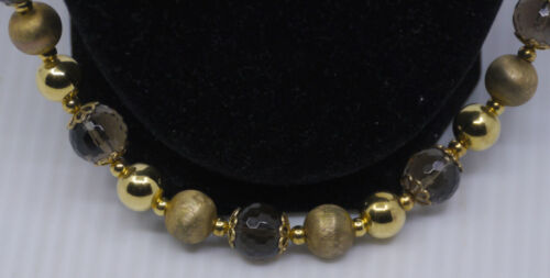 L - VERONESISCHE PERLENKETTE STERLINGSILBER mit GOLDÜBERFANG, 25 ZOLL, AMETHYST - Bild 3 von 8