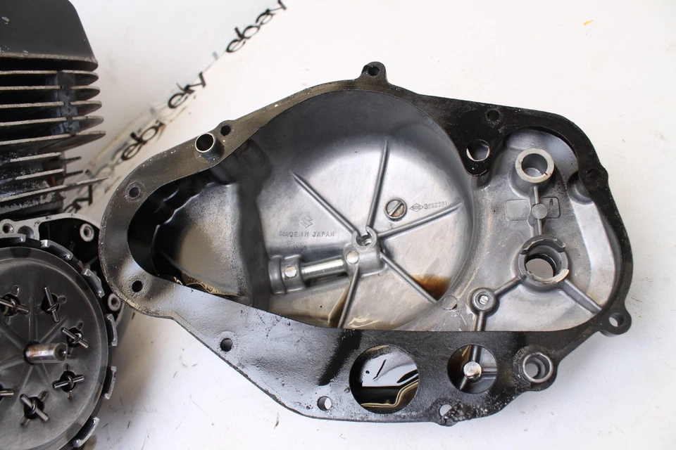 1980 - 1981 Suzuki TS100 Honcho GOOD Engine Motor Crankcase Crankshaft RUNS - Image 3 of 4