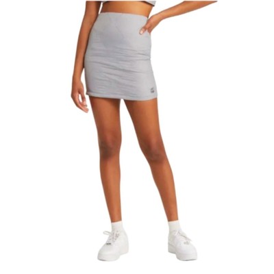 NWOT Coney Island Picnic Alpine Slopes Quilted Nylon Miniskirt Gray   Sz 30