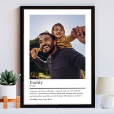 Dad Gift Photo and Loving Definition, Fathers Day, Christmas, Birthday From Son