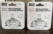 Como Tomo Replacement Silicone Nipple 4 Total New In Package 3 Hole 2 Hole