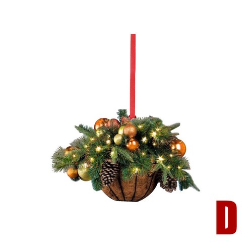 Artificial Christmas Hanging Basket Pendant Ornaments Christmas Tree Decoration - Picture 13 of 14