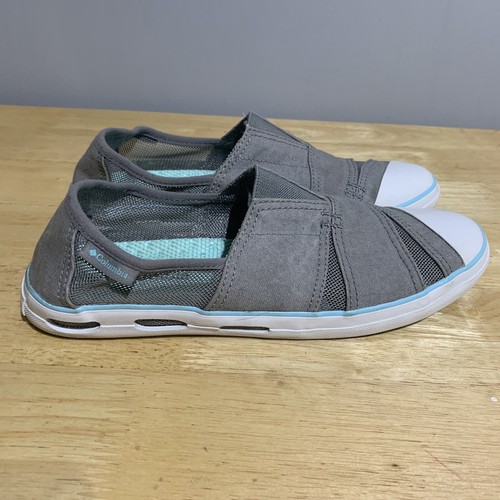 Columbia Sneakers FLat Casual Comfort Shoes Gray Fabric Mesh Womens Size 9