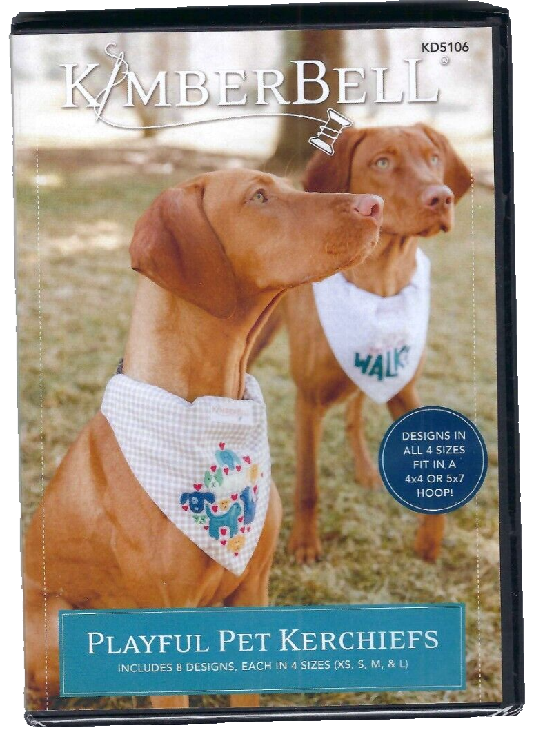 Kimberbell Playful Pet Kerchiefs Machine Embroidery eBay