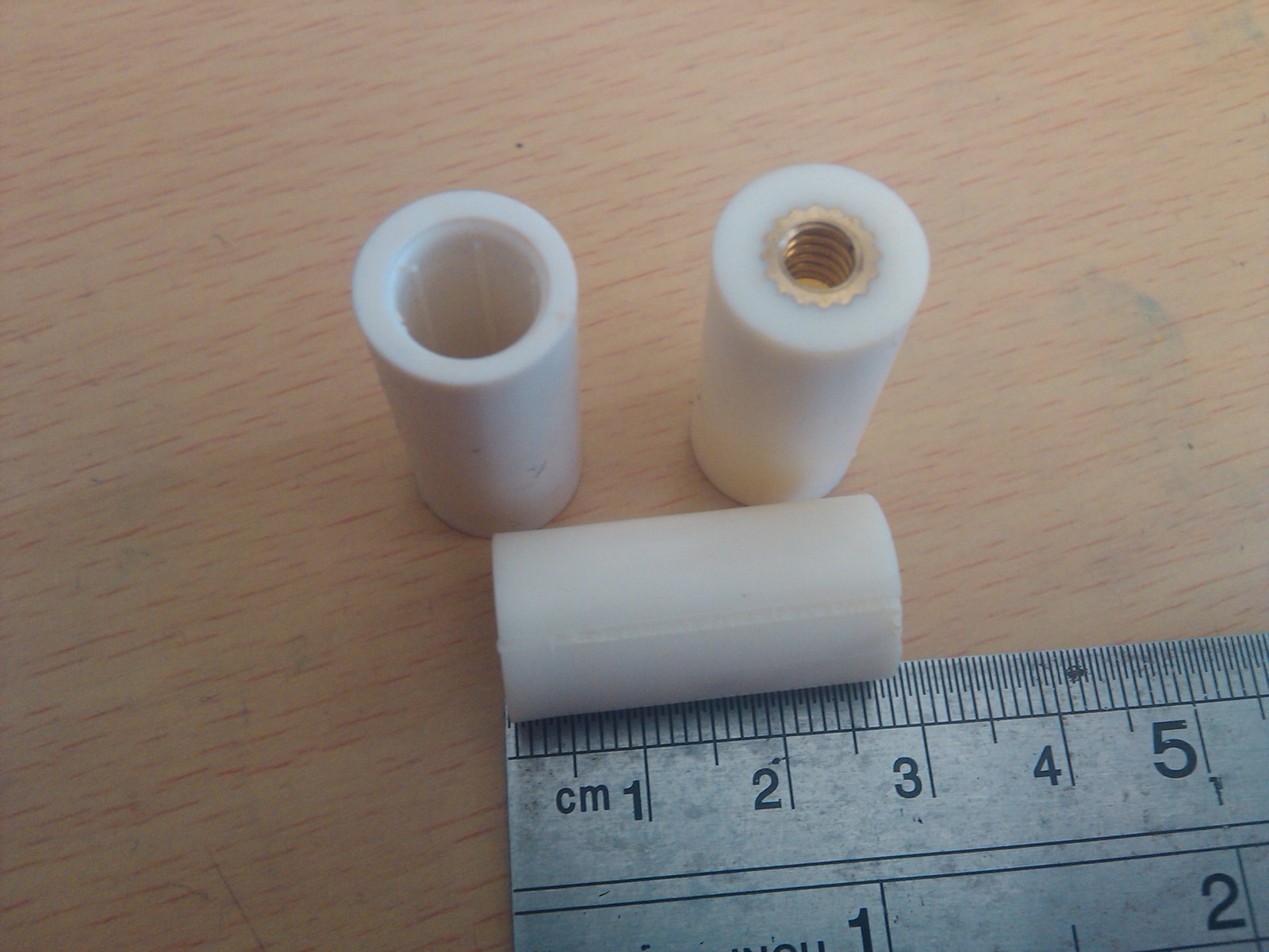 TWO UNTHREADED PLASTIC FERRULES FOR 11 MM Screw On Pool Billiard