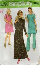 Simplicity Sewing Pattern 9475 Maternity Dress Tunic Trousers Size 12 New Uncut