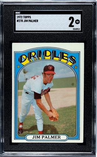 1972 Topps - #270 Jim Palmer HOF SGC 2