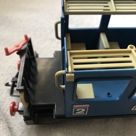 Playmobil 4100 Passenger Car / Blue Railway Wagon with Sticker ✔️ Excellent👍