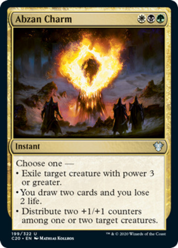 NM-Mint, English MTG Regular Abzan Charm Commander 2020 Magic the Gathering - Picture 1 of 1