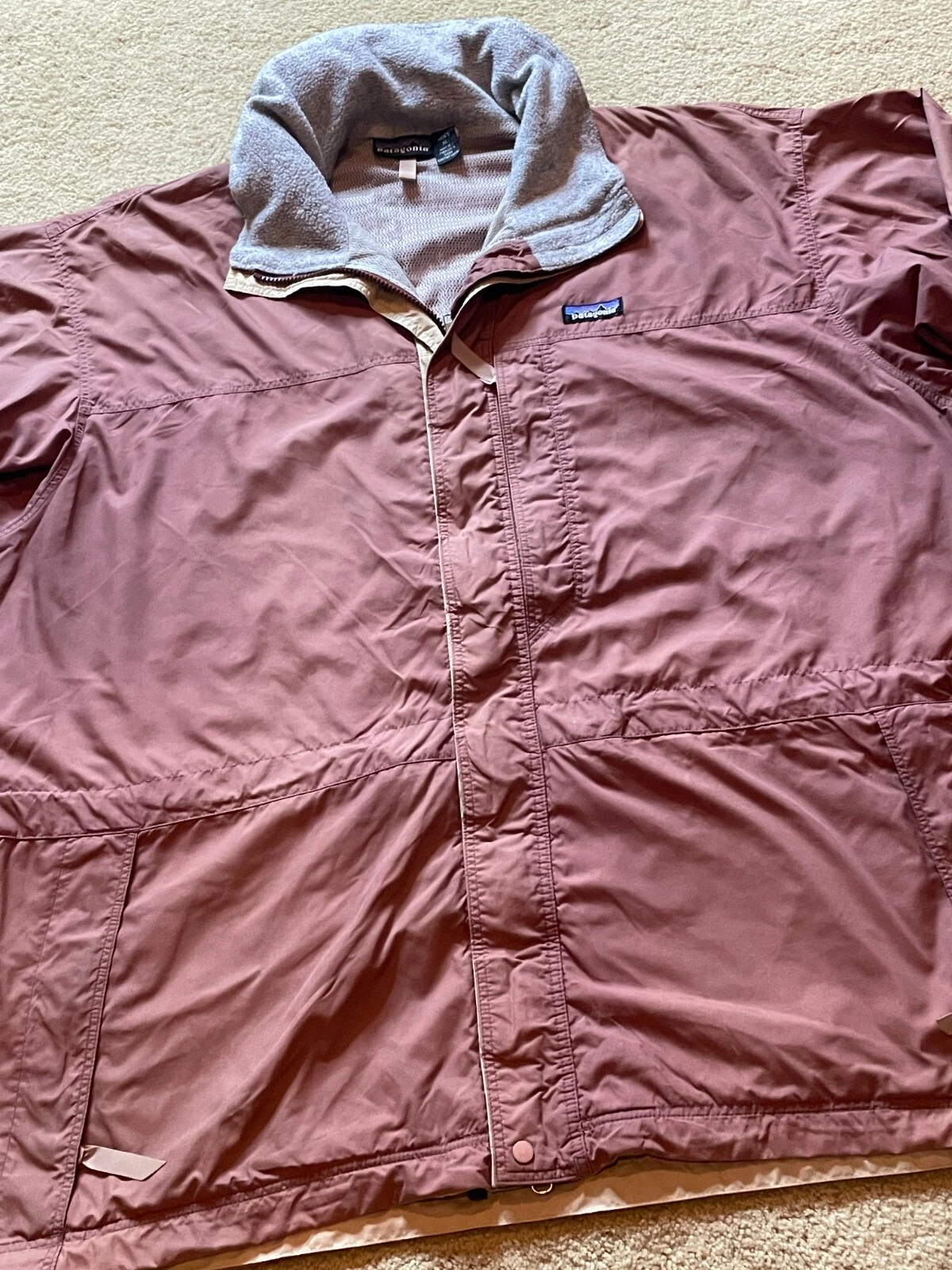 patagonia vintage 90s y2k cinch waist hooded lined nylon windbreaker jacket