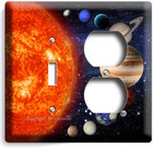 Solar System Space Planets Moon Stars Light Switch Outlet Plate Cover Room Decor