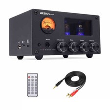 BRZHIFI M7N 100W Stereo 2x6J1 Electronic Tube Amplifier Bluetooth Retro VU Meter