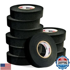 WELSTIK Wiring Harness Tape 3/4 Inch x 50-Feet 10 Pack- Premium Fabric Tape f