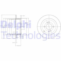 2X Delphi BG4097 Bremsscheibe FüR Hyundai KIA