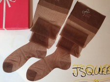 12 PAIRS 10.5 X 32  Nylon Stockings FLAT Cinnamon Van Raalte Reinforced Heel Toe