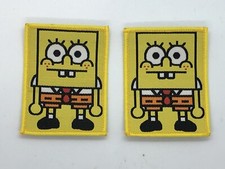 Embroidered Patches Sew On Appliques two Sponge Bob Patch