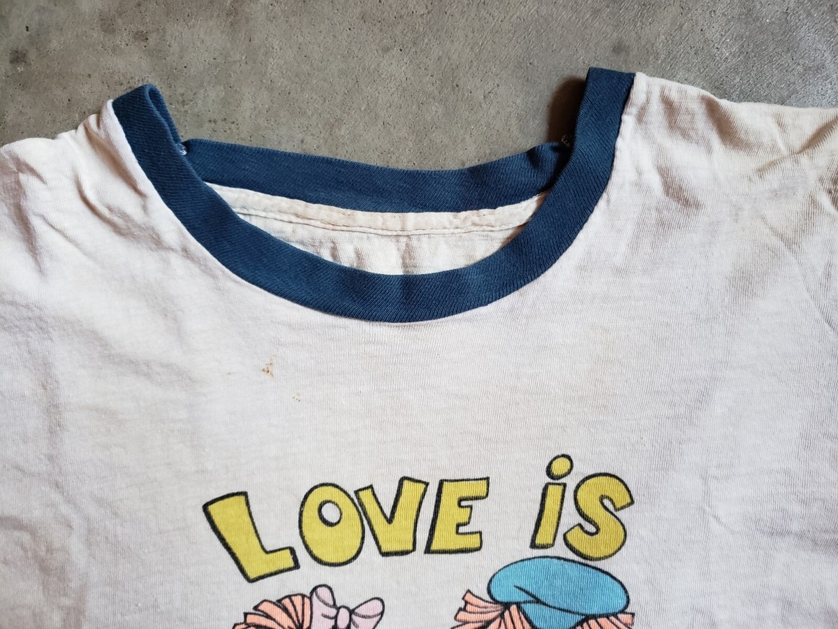 Vtg 70's 80s T-Shirt Raggety Ann & Andy Love is Happiness Unisex