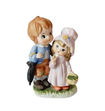 Vintage Artmark Boy and Girl OUT FOR A WALK Figurine Children 5"