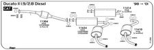 MARMITTA POSTERIORE PER FIAT Ducato II 230-230L 2.8 Diesel 2800 cc 87 cv 64 kw C