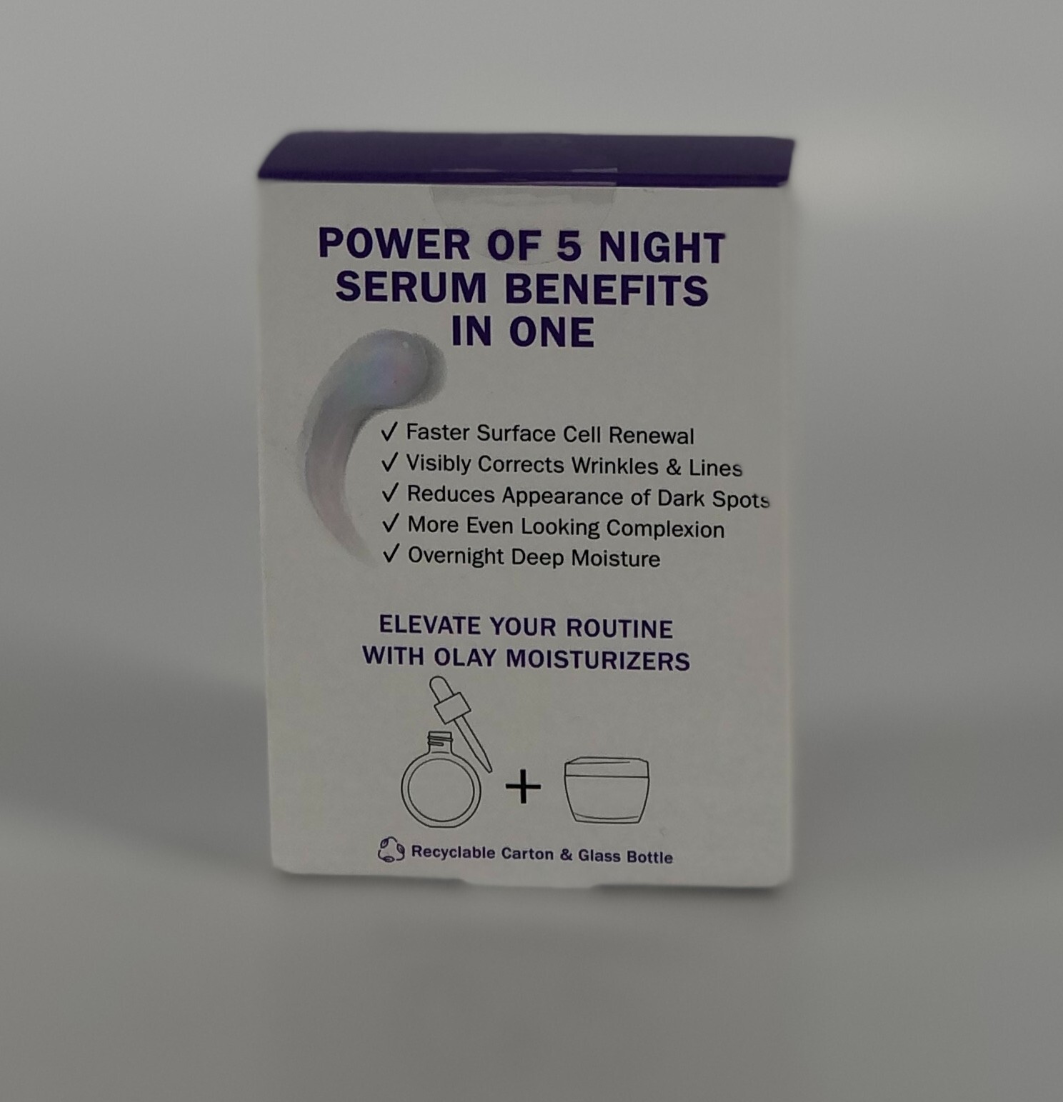 Olay Super Serum Night Repair Face Serum Fragrance Free 1.0 fl oz 5