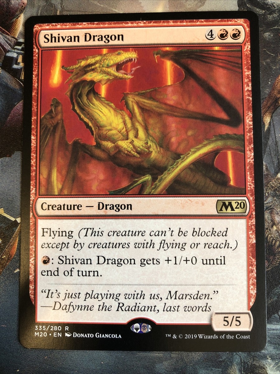 1x Shivan Dragon M20 Core Set 2020 NM MTG Magic the Gathering x1