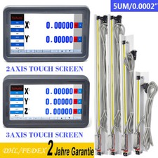 2/3 Achsen Digitalanzeige LCD DRO Touch Screen Anzeige 5µm Lineare Skala Scale 