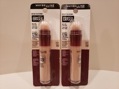Maybelline- Lot Of 2- Instant Age Rewind Eraser Multi Use Concealer ~ #110 ~ NIP