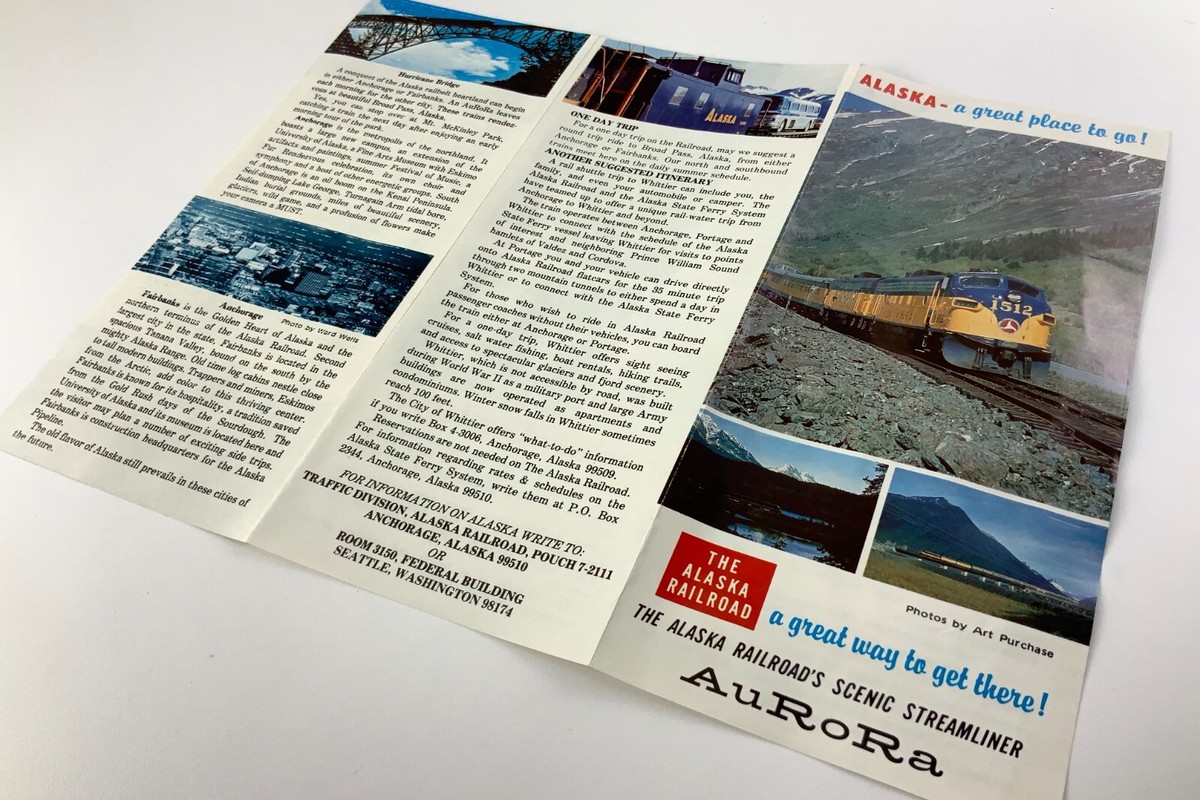 アラスカ パンフレット Alaska Railroad Scenic Streamliner Aurora Train Brochure
