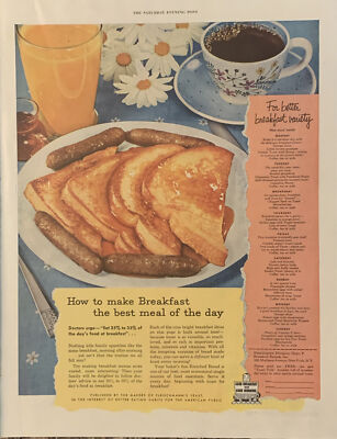1955 Fleischmanns Yeast PRINT AD How Make Breakfast Best Meal Of Day VTG 1950s