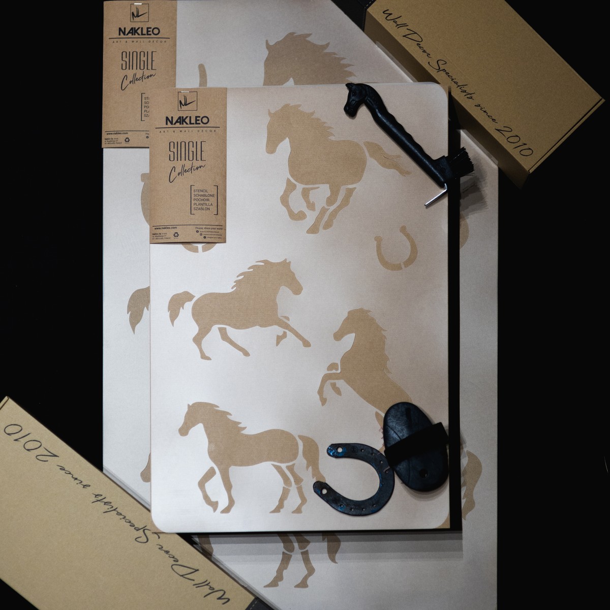 Cowboy & Cowgirl Reitpferd Schablone - Wiederverwendbare Bastelschablone 21,6x27,9cm