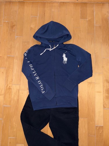 RALPH LAUREN Big Pony Hoodie Kapuzenshirt Sweatjacke Gr.S = 170/176 blau TOLL - Bild 5 von 7
