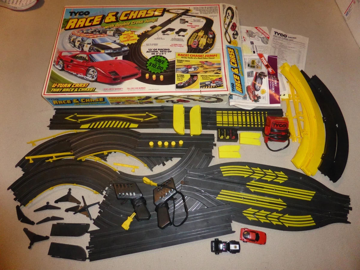 Race and chase cheap slot car set