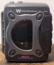 White Westinghouse Personal Stereo Cassette Player TESTED WORKING #WYCS-1402 