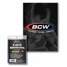 NEW (100 ct) BCW THICK Card Sleeves-  Poly Soft Sleeves Holders